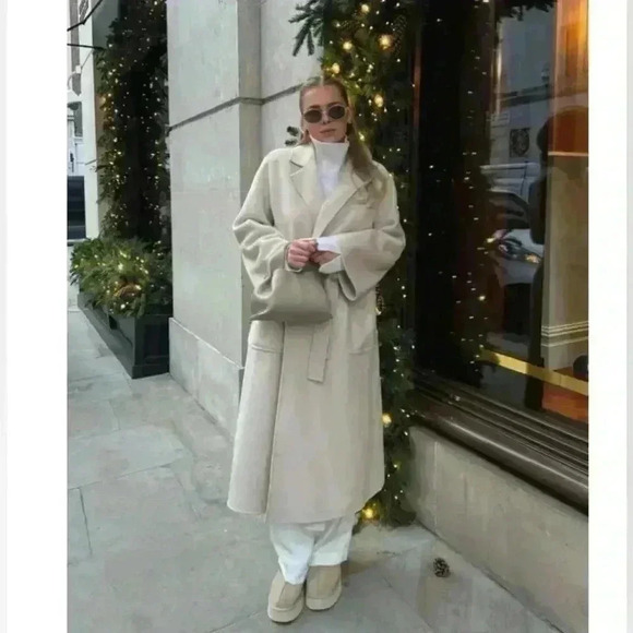 🔥🔥Zara Wool Blend belted coat - Picture 6 of 9